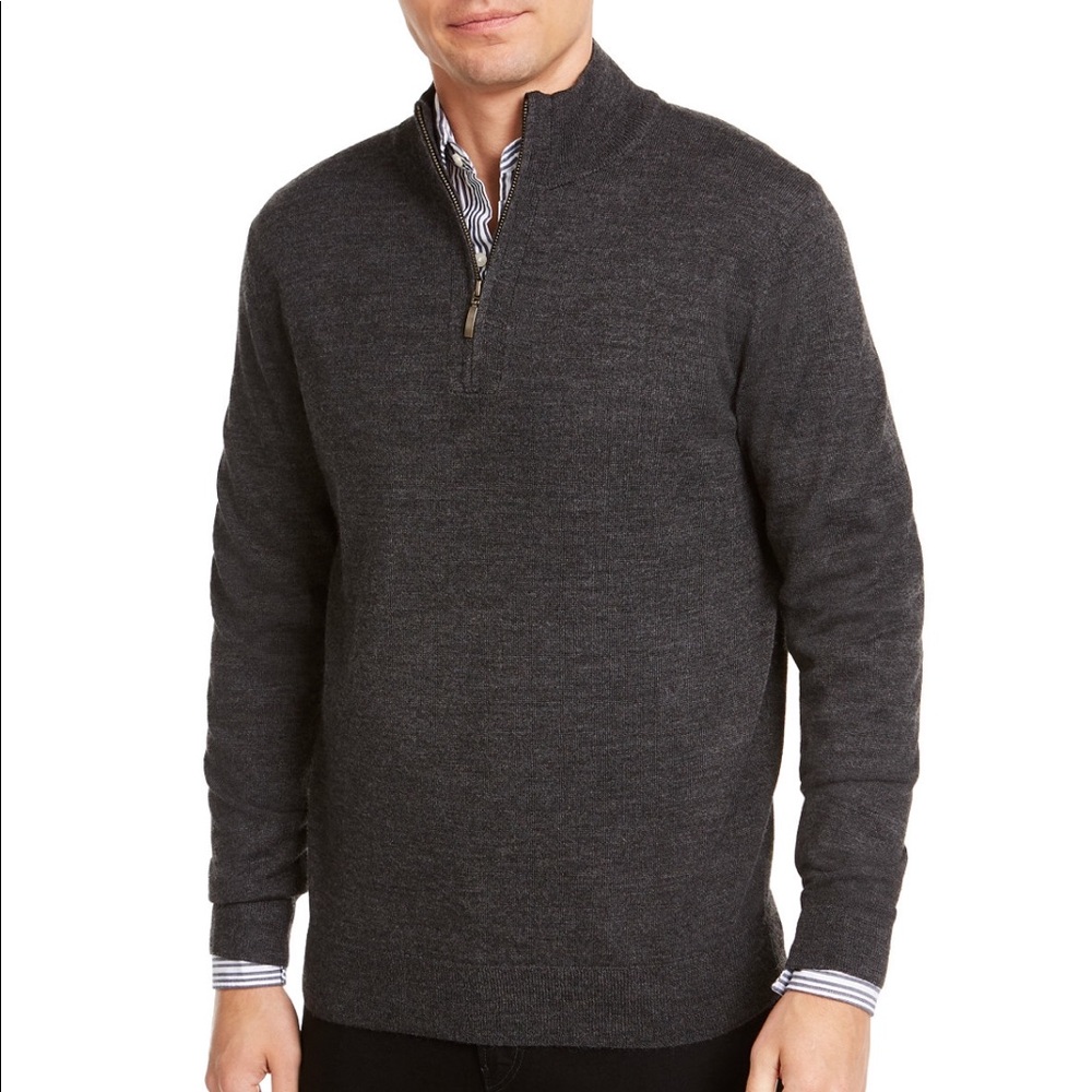 Club Room men’s merino wool blend zip up sweater